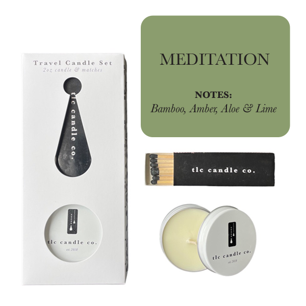 Find Your Calm Anywhere: The Travel Candle with Matches – Meditation Edition