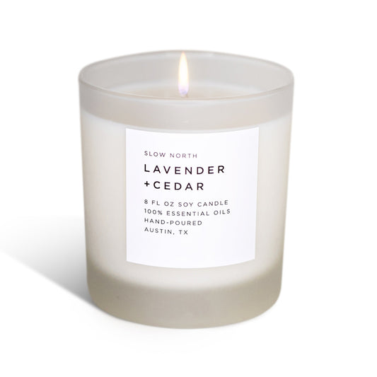 Lavender + Cedar Candle: Calm & Cozy