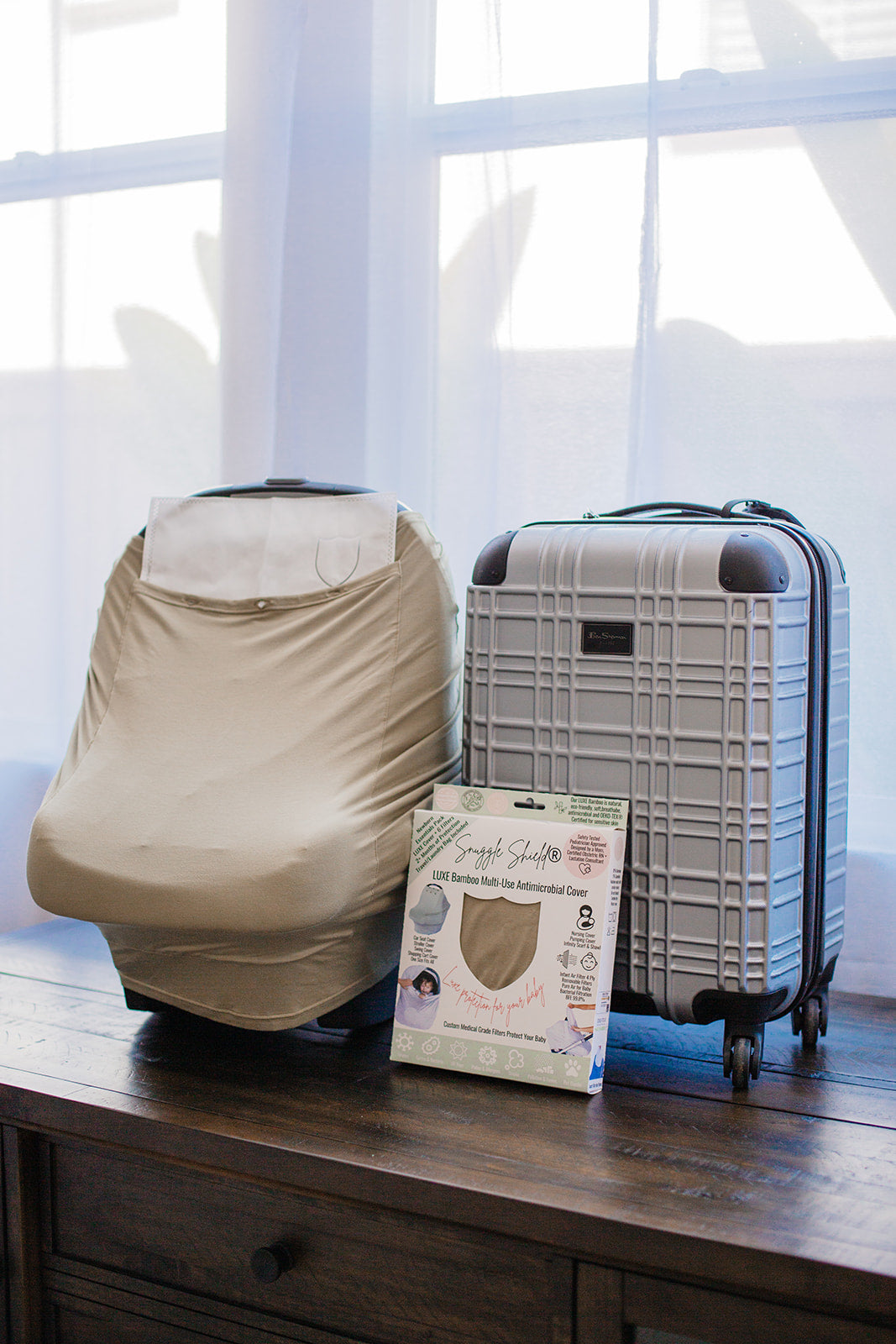 Snuggle Shield® LUXE Bamboo Multi-Use Antimicrobial Air Filtering Infant Cover